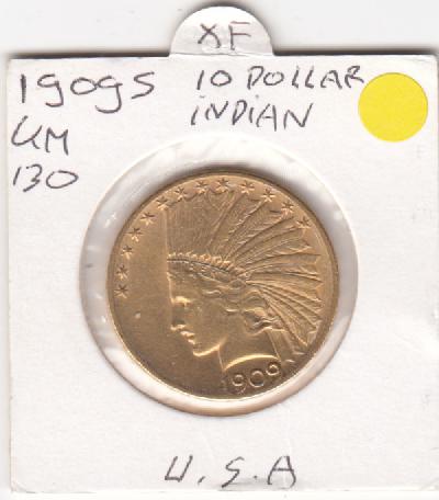 Beschrijving: 10 Dollar INDIAN(16,718 gram 0,900)